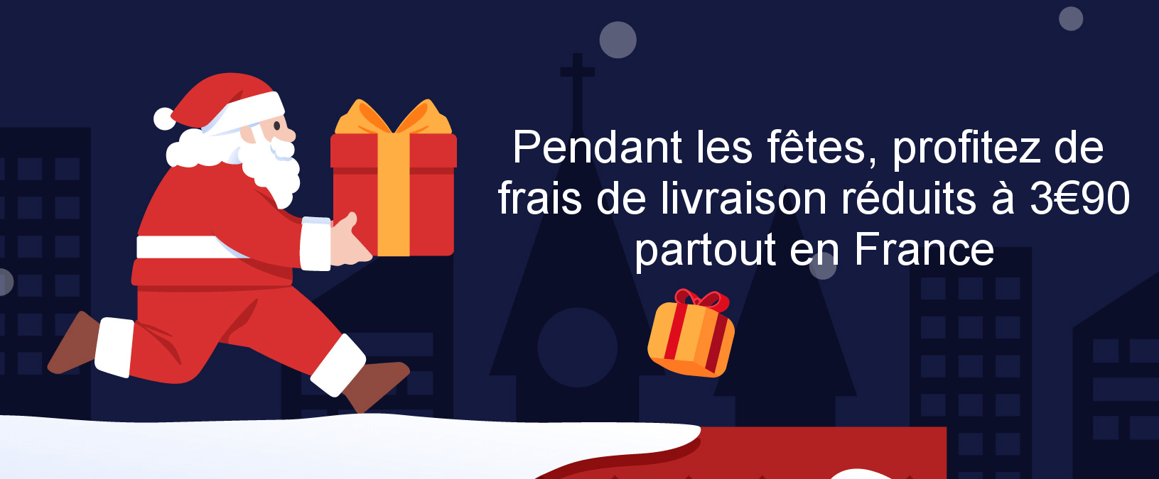 Frais de livraison réduits pour les fêtes